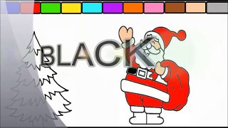 Learn Coloring Page How to draw Santa Claus and his Gifts