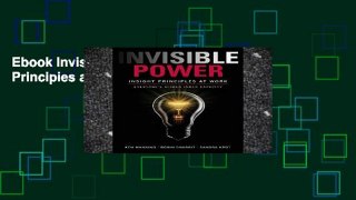 Ebook Invisible Power: Insight Principles at Work Full