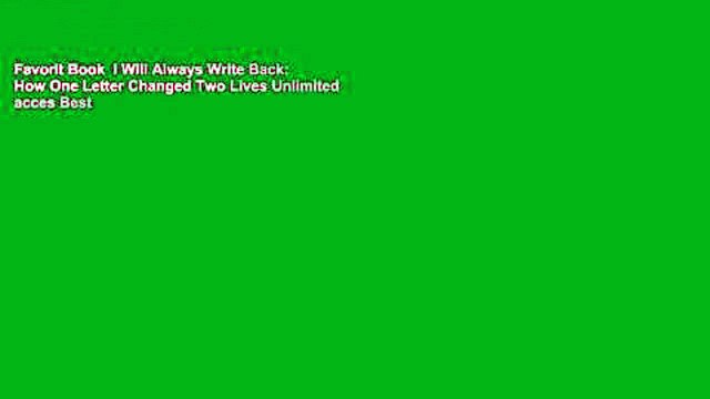 Favorit Book I Will Always Write Back: How One Letter Changed Two Lives Unlimited acces Best