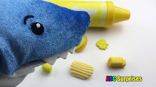 Best COLOR Learning Video for Kids With YELLOW Giant Crayon Filled with Toys