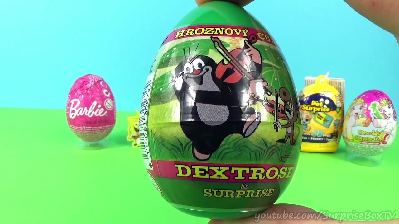 8 Surprise Eggs, SpongeBob Cars Star Wars Kinder Surprise Barbie Little Mole Pet Surprise