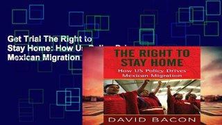 Get Trial The Right to Stay Home: How Us Policy Drives Mexican Migration For Ipad