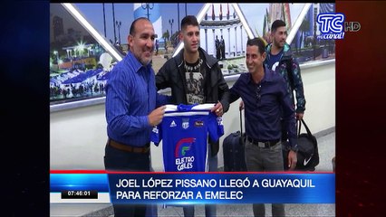 Joel López Pissano llegó a Guayaquil para reforzar a Emelec