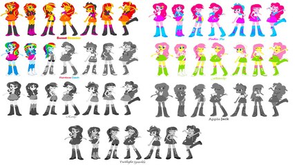 My Little Pony Transforms Color Swap Equestria Girls ALL Colors MLP Coloring Videos For Ki