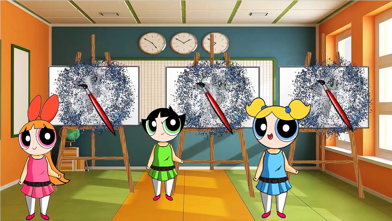 ✅ Powerpuff Girls Art Class Kids School Cheatting #Kids Drawing Colors My Little Pony | Zi