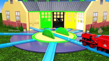 Colors for Children to Learn with Street Vehicles, 3D Toy Train Transport for Kids, Multi
