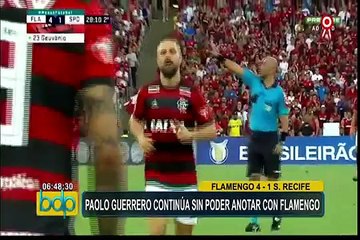 Flamengo venció 4-1 a Sport Recife y sigue líder del Brasileirao
