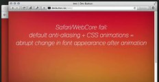 Safari bug: text suddenly appears bold after css animation completes (antialiasing change)