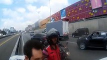 E-5 Karayolu’nda kaza sonrası sopayla inen şoföre tatlı dil