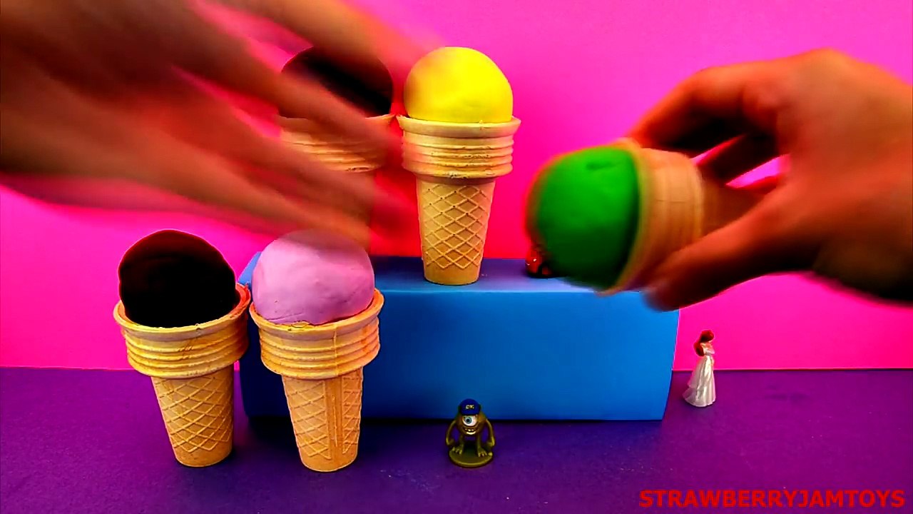 Shopkins Play Doh Spiderman Lightning McQueen Cars 2 LPS Princess Surprise Eggs Strawberry