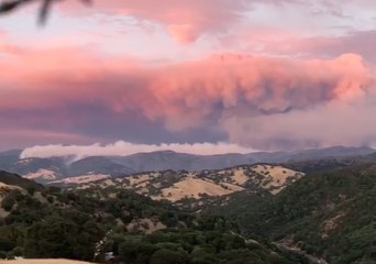 Smoke From California's Ranch Fire Billows During Sunset