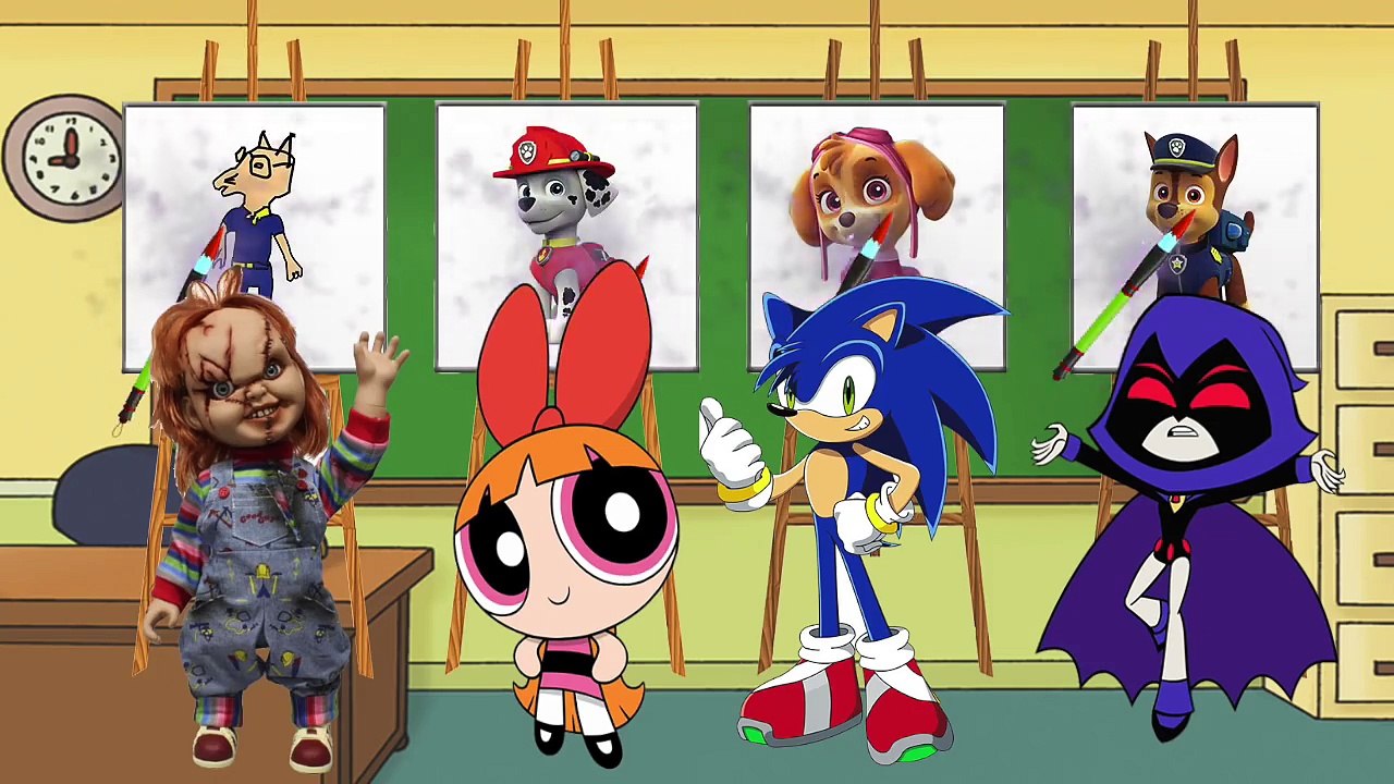✅Powerpuff Girls Art Class Kids School Cheattin...