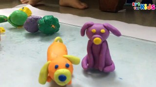 Clay art for kids | How to make a dog for kids | Clay animals | Art for kids