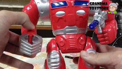 Unboxing TOYS Review/Demos - Part 1 Walking talking Robot with laser gun