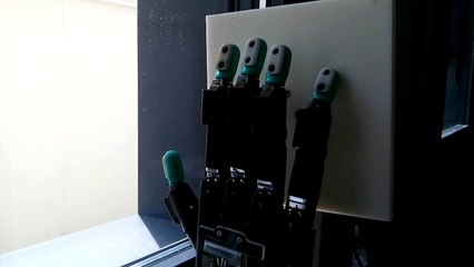 Calibrating tactile sensors mounted on a robot hand