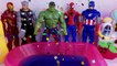Superheroes Hulk Spiderman Jumping on the Bath Five Little Monkeys Top Nursery Rhyme Song