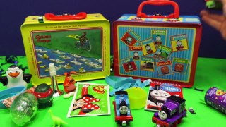 Open Surprise Lunch Boxes with Thomas and Friends and Curious George Toys
