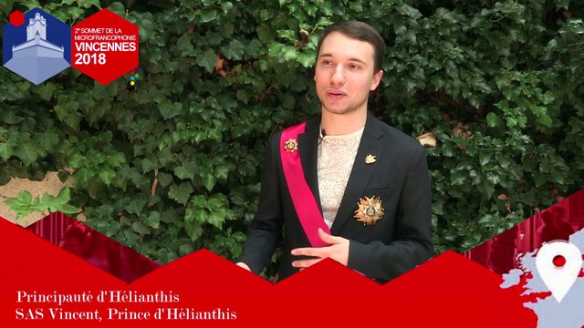 Interview du Prince d'Hélianthis - 2e Sommet des micronations francophones, Vincennes 2018