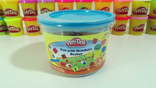 Play Doh Fun with Numbers Bucket Playset - Learn Simple Math & How To Count