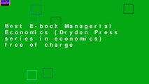 Best E-book Managerial Economics (Dryden Press series in economics) free of charge