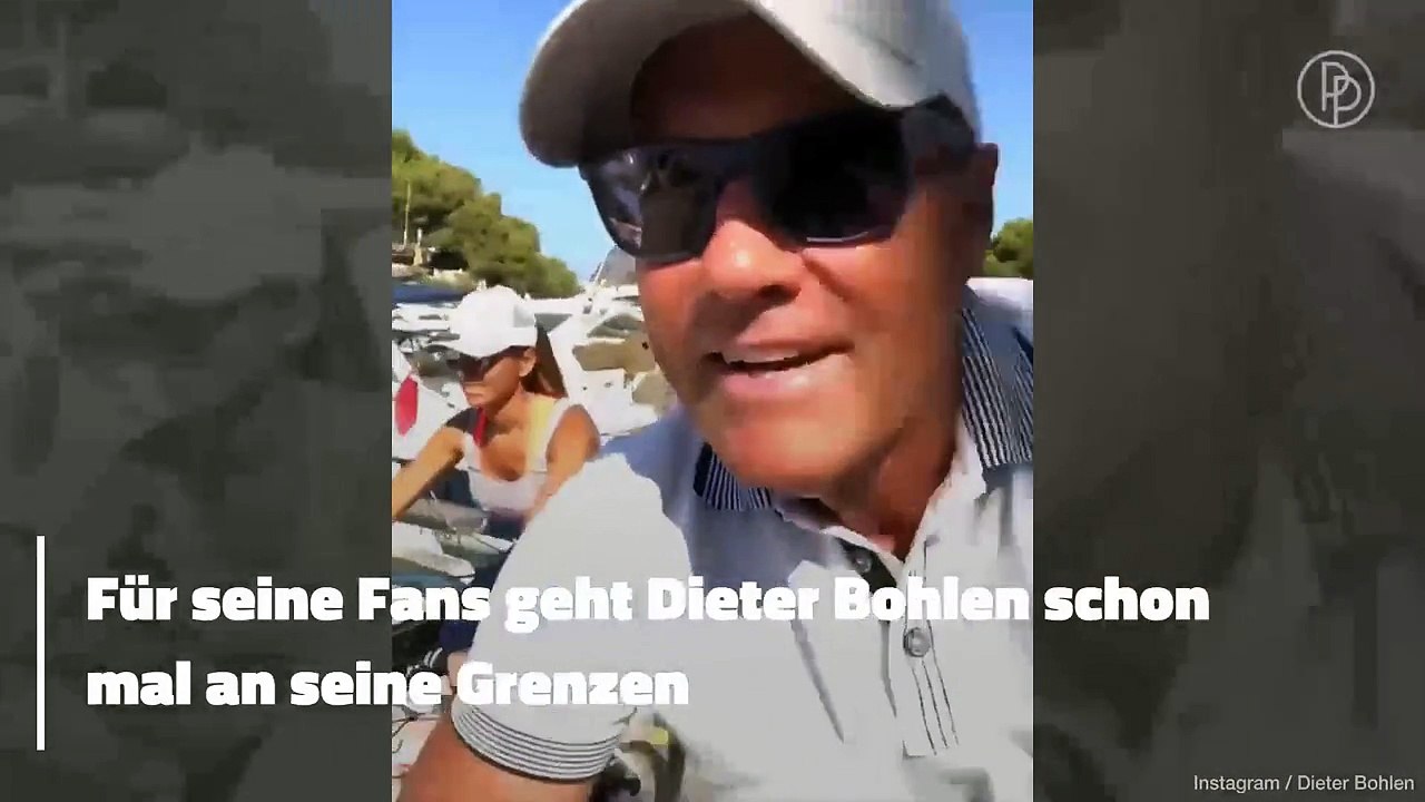 Dieter Bohlen fällt bei Insta-Story fast ins Wasser