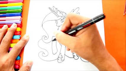 Cómo Dibujar y Pintar a la PRINCESA CELESTIA | Drawing Princess Celestia My Little Pony