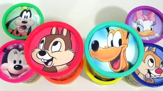 MICKEY MOUSE CLUBHOUSE & Friends Play Doh Lids with Mickey, Minnie & Pluto