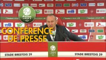 Conférence de presse Stade Brestois 29 - FC Metz (0-1) : Jean-Marc FURLAN (BREST) - Frédéric  ANTONETTI (FCM) - 2018/2019