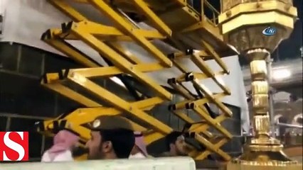 Kabe örtüsü 3 metre yukarı kaldırıldı