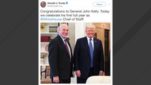 Trump Congratulates John Kelly For Completing One Year As White House Chief Of Staff