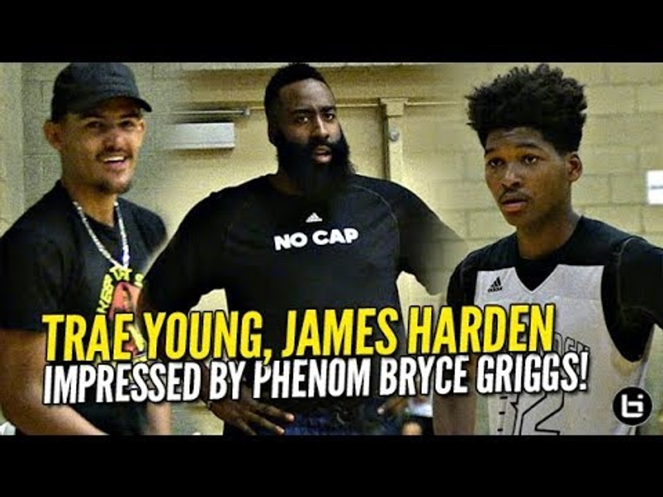 James Harden & Trae Young IMPRESSED By Phenom Bryce Griggs vs Peach Jam Champs Woodz!