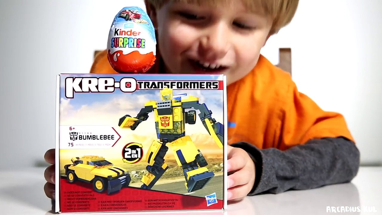 Transformers Car Robot from Kre O Hot Wheels Car from Kinder Surprise Egg​​​