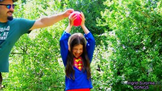 5 Mega Colors Wet Balloons real SuperGirl Learn Colours Balloon Finger Nursery Songs Compi