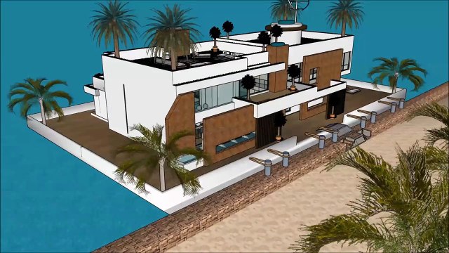 SIMS 5 VILLA BAUEN ANLEITUNG VILLA DE LUXE CONSTRUCTION FLOATING ON WATER GROßE HAUS Luxury Yachtin