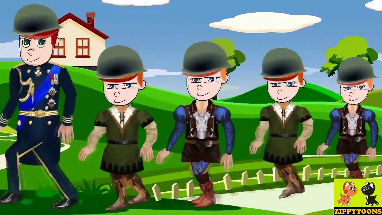 Animated Nursery Rhymes | Grand Old Duke Of York | Kids Songs With Lyrics By ZippyToons TV