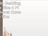 Wowelife Horse Bedding Sets Kids Bedding Sets Twin Size 4 Pieces with Duvet Cover Flat