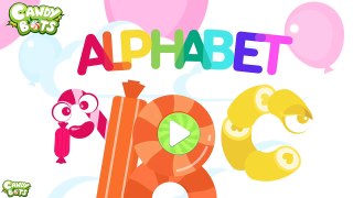 Candy ABC Alphabet Part 1/2 (Candybots) A for Apple Education apps for kids