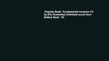 Popular Book  Fundamental Analysis FD 2e (For Dummies) Unlimited acces Best Sellers Rank : #2