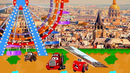 Funny Red Cartoon Car Received Gift from Friends