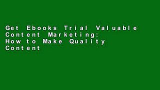 Get Ebooks Trial Valuable Content Marketing: How to Make Quality Content Your Key to Success free