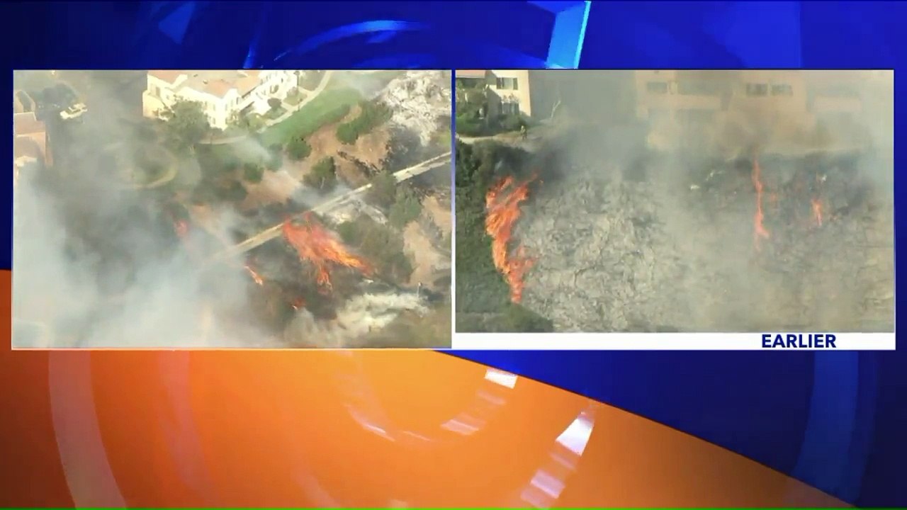 Crews Battle Brush Fire Close to Homes in Southern California