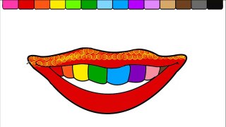 Lips Coloring Pages Learn Colors For Kids