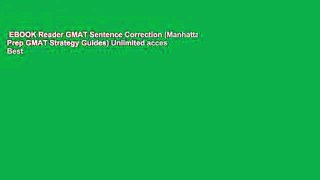 EBOOK Reader GMAT Sentence Correction (Manhattan Prep GMAT Strategy Guides) Unlimited acces Best