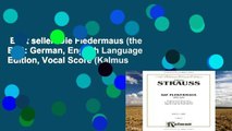 Best seller  Die Fledermaus (the Bat): German, English Language Edition, Vocal Score (Kalmus