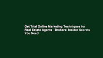 Get Trial Online Marketing Techniques for Real Estate Agents   Brokers: Insider Secrets You Need
