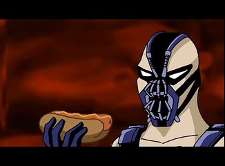 Bane Eats A Hotdog