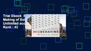 Trial Ebook  Misbehaving: The Making of Behavioral Economics Unlimited acces Best Sellers Rank : #2