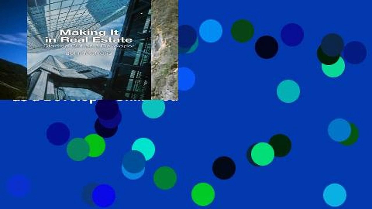 Reading books Making it in Real Estate: Starting Out as a Developer Unlimited