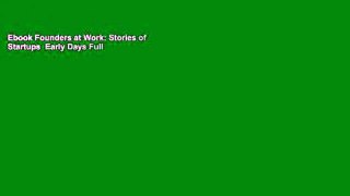 Ebook Founders at Work: Stories of Startups  Early Days Full