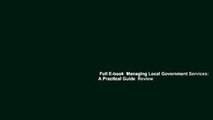 Full E-book  Managing Local Government Services: A Practical Guide  Review